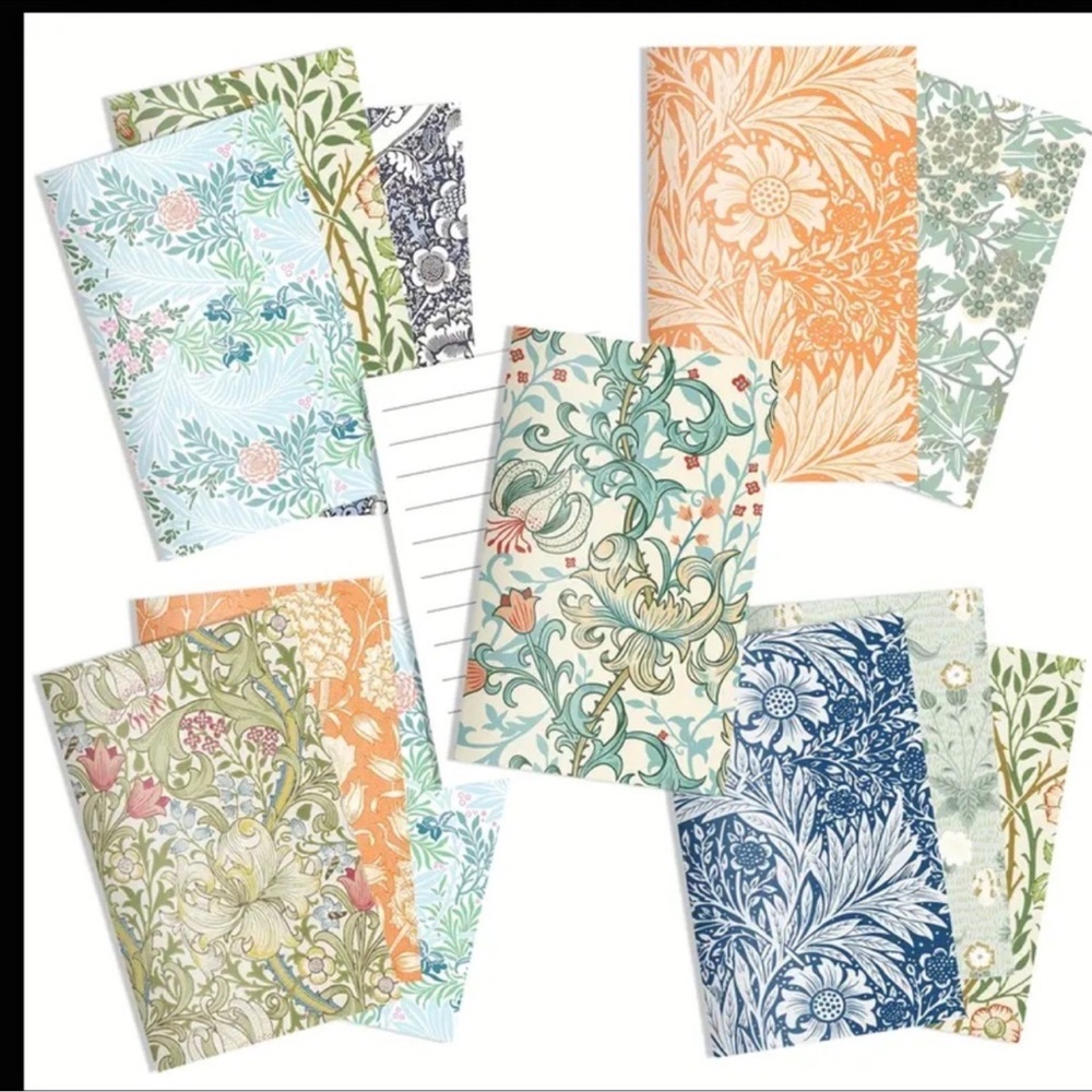 Vintage Floral Print Notebook 12 pack